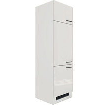 FLEX WELL Koelombouwkast tbv 88 cm inbouw koelkast Lund 60x57x200 cm lichtgrijs glanzend