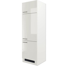 FLEX WELL Koelombouwkast tbv 88 cm inbouw koelkast Lund 60x57x200 cm lichtgrijs glanzend