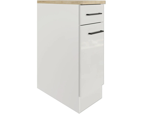 Smalle badkamerkast met twee lades en werkblad