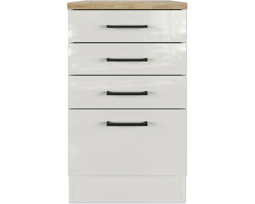 Commode met vier laden en houten blad