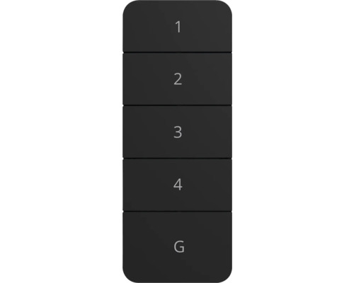 Schakelaar met de markeringen 1, 2, 3, 4 en G