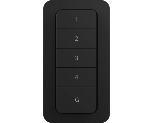 Schakelaar met de cijfers 1 tot 4 en de letter G