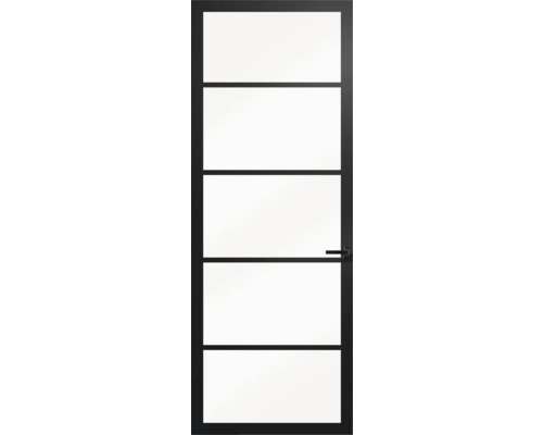 BERKVENS Binnendeur Verdi Light 701 Opdek links zwart afgelakt met satijn glas 254,5 x 93 cm