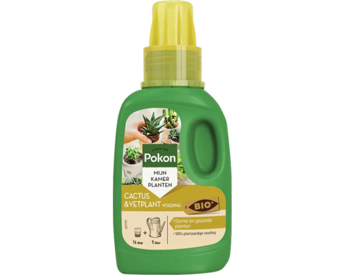 POKON Bio Cactus & Vetplant voeding 250 ml Pokon cactus- en vetplantenvoeding in groene fles