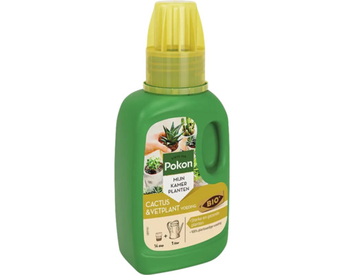 Pokon kamerplantenvoeding voor cactus en vetplant in groene fles