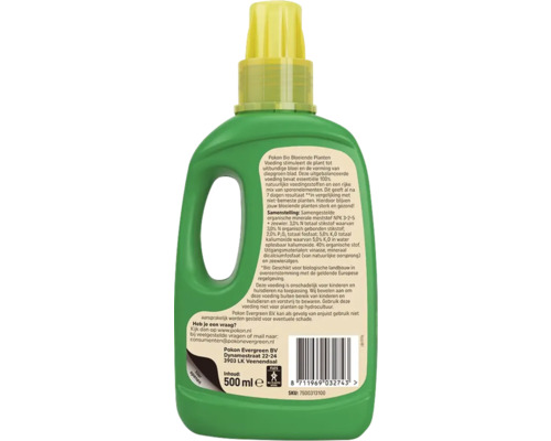 Pokon Bio bloeiende plantenvoeding in een fles van 500 ml