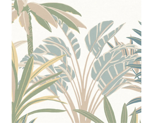 RASCH Fotobehang vlies 366754 Schöner Wohnen bladeren 318x300 cm Illustratie van tropische planten