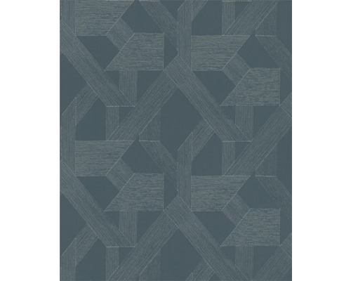 RASCH Vliesbehang 600414 Schöner Wohnen geometrisch blauw Behang met grafisch patroon en lineaire structuren