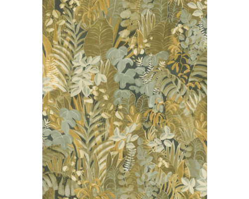 RASCH Vliesbehang 600643 Schöner Wohnen bladeren groen Behang met jungle motief met bladeren