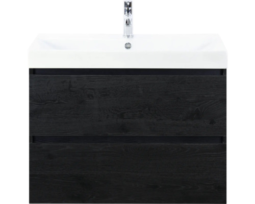 SANOX Badkamermeubelset Maxx XL met wastafel 81 cm black oak