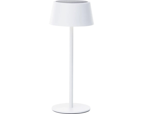 Witte tafellamp met kap en voet