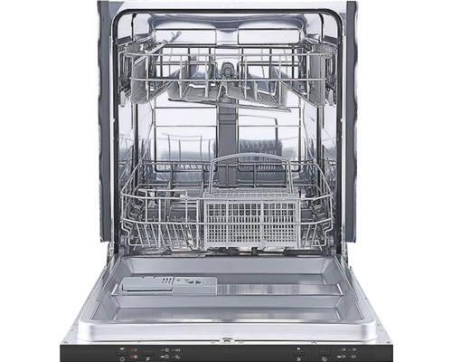 Open vaatwasser met afwasmanden