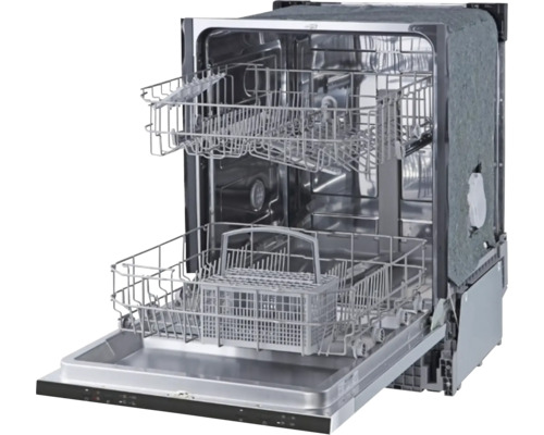 Geopende vaatwasser met twee korven