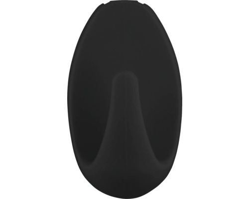TESA Powerstrips Black ovaal small zwart 3 stuks Enkele zwarte handdoekhaak voor wandmontage