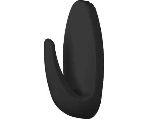 Zwarte zelfklevende haak voor wandmontage