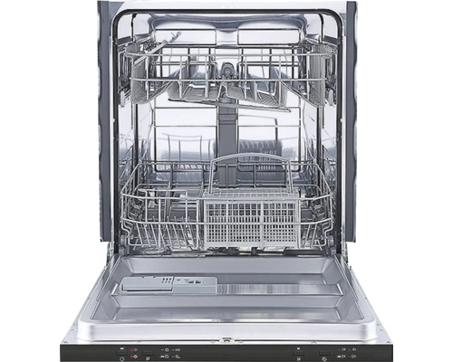 Open vaatwasser met afwasmanden