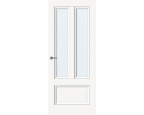Witte binnendeur met twee glazen panelen