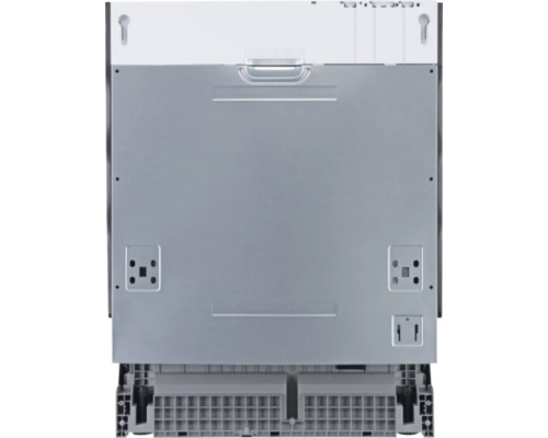 Achteraanzicht van een vaatwasser met bevestigingspunten voor installatie