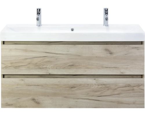 SANOX Badkamermeubelset Maxx XL met wastafel 121 cm craft oak