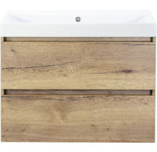 SANOX Badkamermeubelset Maxx XL met wastafel 81 cm natuur eiken