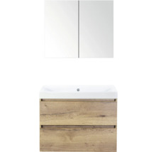 Wastafelcombinatie met spiegelkast voor de badkamer
