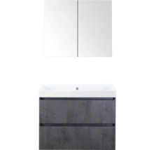 Wastafel met onderkast en spiegelkast voor de badkamer