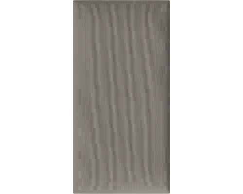 Grijs, geribbeld paneel in detail.