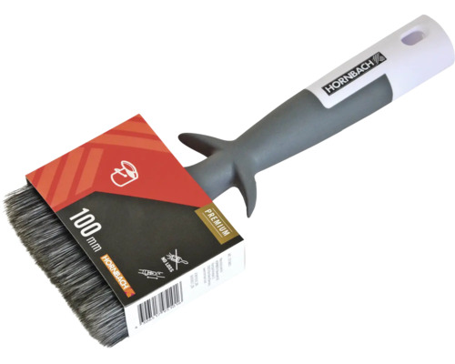 Vlakke kwast met een breedte van 100 mm en Hornbach logo.