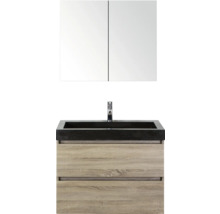 Wastafel met spiegel en onderkast voor de badkamer