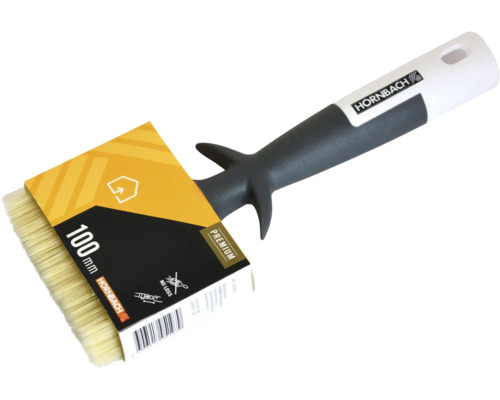 Vlakke kwast, 100 mm breed, met Hornbach logo