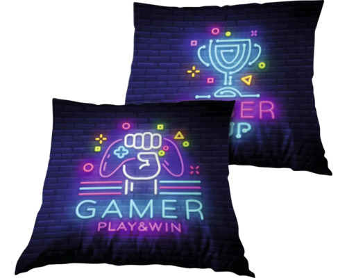 Kussen Gamer I donkerblauw 45x45 cm