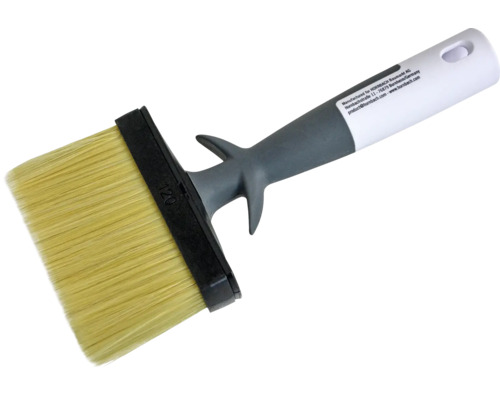 Blokkwast met kunststof handgreep en natuurlijke haren, 120 millimeter breed