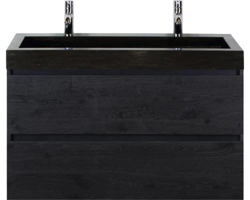 SANOX Badkamermeubelset Maxx XL met wastafel 101 cm black oak