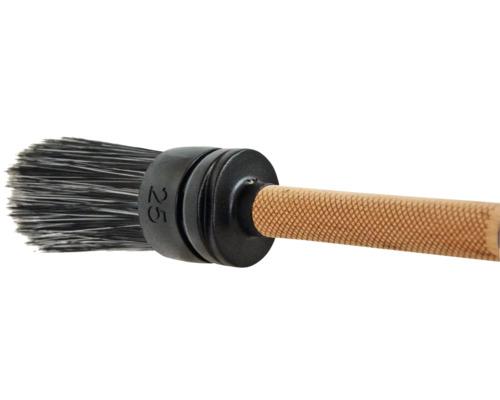 Ronde kwast met borstelharen en houten handvat, grootte 25