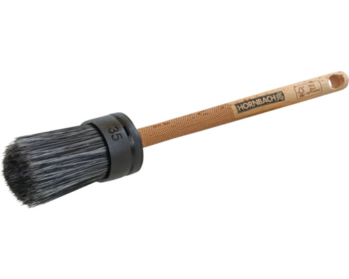 Ronde kwast met houten handvat, grootte 35