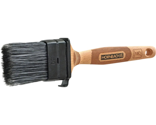 Vlakke kwast met houten handvat en natuurlijke haren