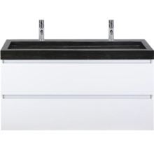 SANOX Badkamermeubelset Maxx XL met wastafel 121 cm wit hoogglans