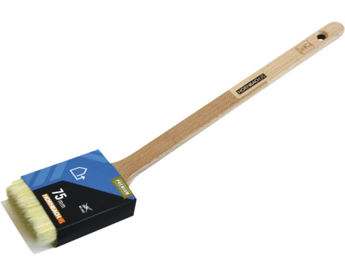Radiatorborstel met houten handgreep, 75 mm