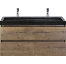 SANOX Badkamermeubelset Maxx XL met wastafel 121 cm tabacco