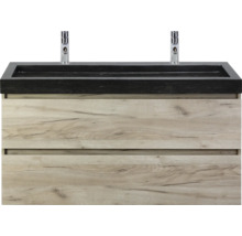 SANOX Badkamermeubelset Maxx XL met wastafel 121 cm craft oak