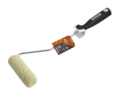 Verfroller met een breedte van 12 cm en een zwart handvat.