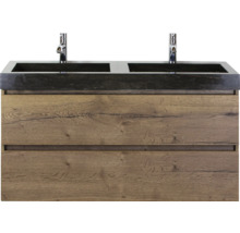 SANOX Badkamermeubelset Maxx XL met wastafel 121 cm tabacco