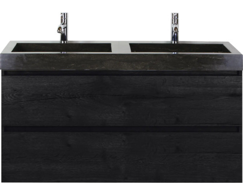 SANOX Badkamermeubelset Maxx XL met wastafel 121 cm black oak