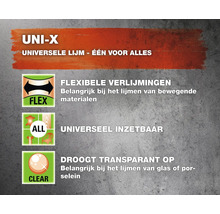 UNI-X universele lijm producteigenschappen