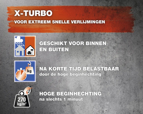 X-Turbo lijm geschikt voor binnen en buiten, belastbaar na korte tijd