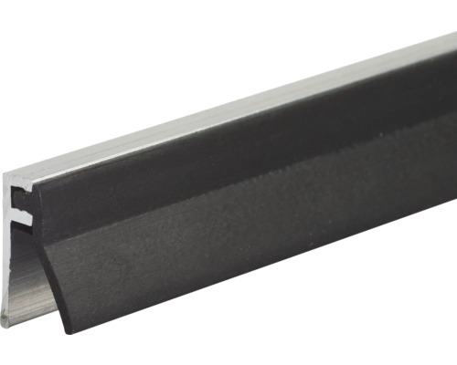 FIX-O-MOLL Inbouw tochtstrip aluminium zwart 230 cm Aluminium deurafdichtingsprofiel met afdichting