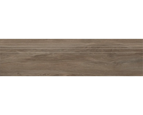 MIRAVA Traptegel Bergen henna 29,5 x 120 cm gerectificeerd Tegel met houtlook voor trappen met groeven
