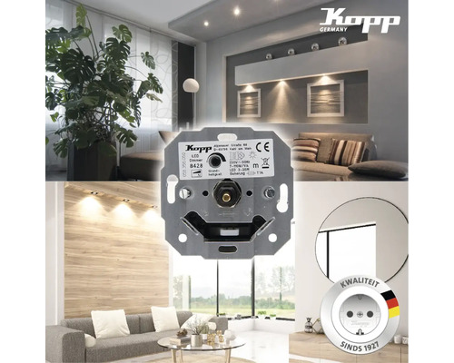 Kopp led-dimmer in woonkameromgevingen