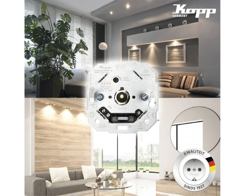 Kamer scènes met Kopp lichtdimmer inzetstuk