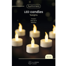 LED theelichtjes, set van 6 stuks